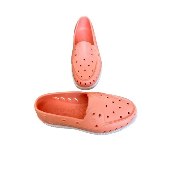 Sperry Authentic Top Sider Original Float Slip-Ons Peach M’S6D Women’s Boat Shoe - Picture 2 of 7